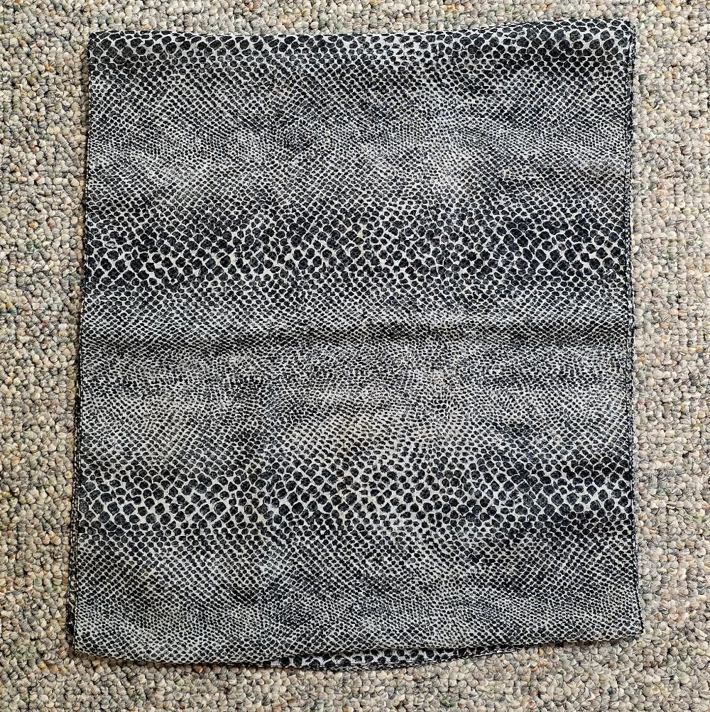 Anthropologie Semi-sheer Silk Snake Pattern Oblong Scarf